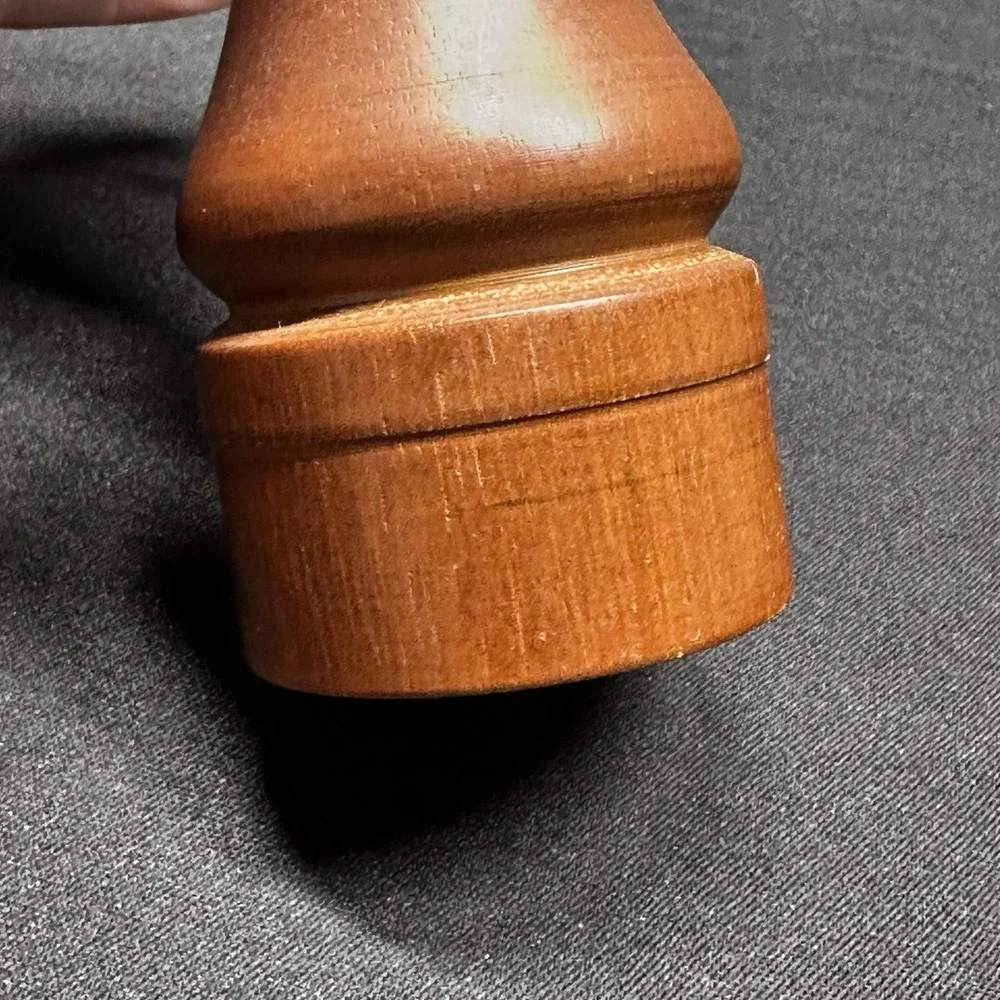 Vintage Mr. Dudley Solid Wood Pepper Grinder Mill & Salt Shaker Set Brown